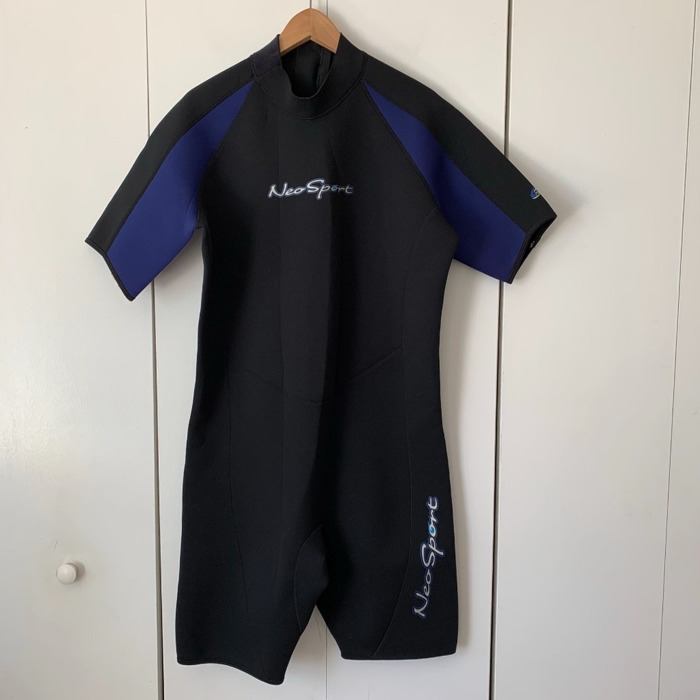 Neosport Shorty Wetsuit Black Blue 2 MM Men XXL